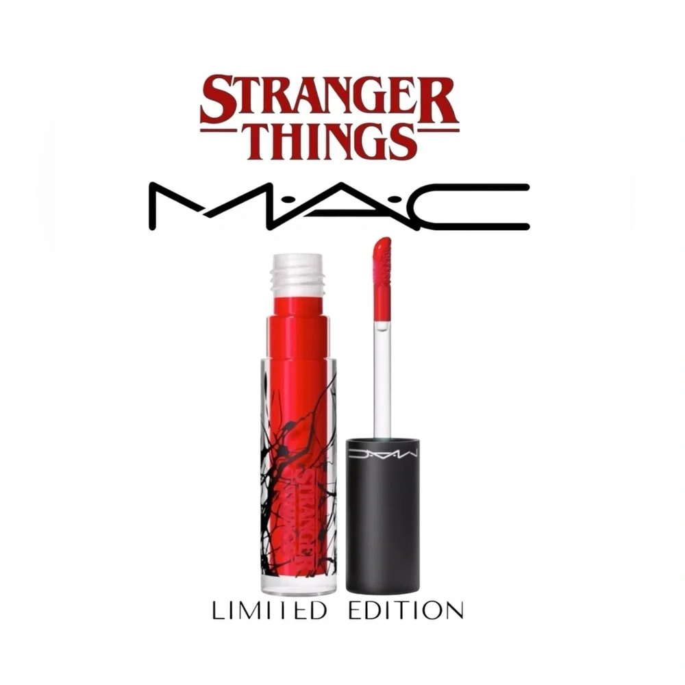 MAC X STRANGER THINGS ROCKIN ROBIN LIPGLASS. LIMITED EDITION. NEW IN BOX.